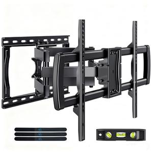 Full Motion TV Wall Mount Bracket for Most 32-85 inch TVs,TV Mount with Dual Articulating Arms,Tilt/Swivel/Extension/Leveling,Fits 8” 12” 16" Studs,Max VESA 600x400mm, Holds up to 132lbs