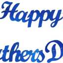Happy Father's Day Glitter Banner Decoration Blue Black Dad Grandpa Party Pre-strung Garland Bunting Sign Supplies Fathers Day Backdrop Photo Booth Background Props Home Indoor Outdoor Celebrate Favor