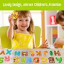 Large Size Magnetic Letters, Cute Animal Alphabet ABC Magnets for Fridge Colorful Uppercase Animals Toys Set Educational Spelling Learning Games for Kids, Toddlers 3 4 5 Years Old
