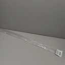 Prime-Line M 6258 Frameless Shower Door Bottom Seal for 3/8 In. Thick Glass Doors  Stop Shower Leaks and Create a Water Barrier, 36 In., Clear Vinyl (Single Pack)