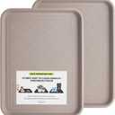 Boot Tray 2 Packs All Seasons Multi-Purpose, Waterproof Boot Trays for Entryway Indoor & Outdoor, Non-Slip Shoe Tray, 16.7"x12.8",Tan