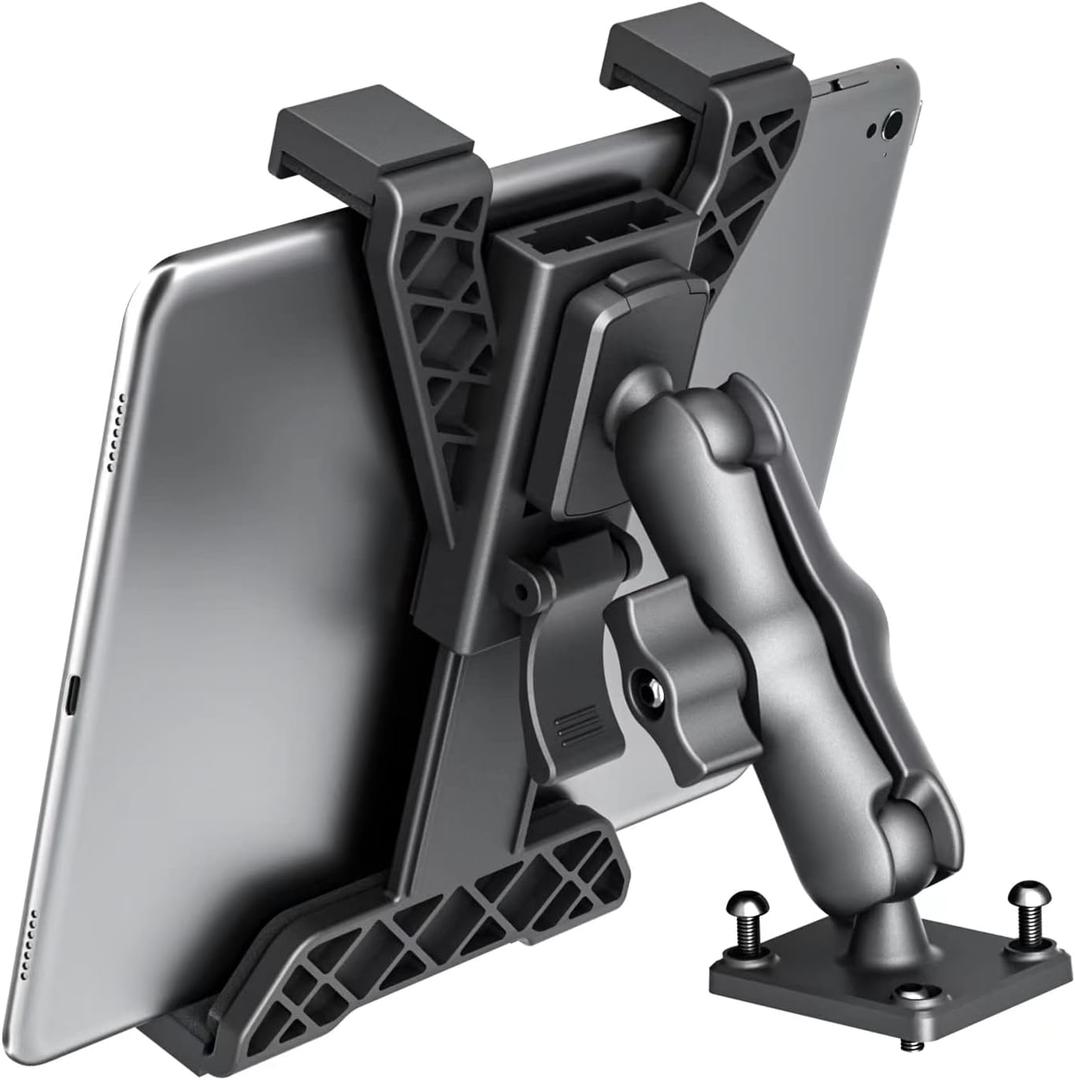 OHLPRO Heavy Duty Drill Base Tablet Holder Car Mount Dashboard for iPad/iPad Mini Samsung Galaxy (All 7" - 11.5") Tablets, ipad Mount for Desks,Cars, Great for Wall, Truck, Commercial Vehicles Dash (7-11.5)