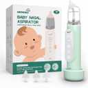 GROWNSY Nasal Aspirator for Baby, Upgraded 5 Suction Levels Baby Nose Sucker, IPX7 Waterproof Electric Nose Suction for Baby, Booger Sucker for Toddlers with Music & Light Functions (Green)