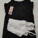 V FOR CITY Women's Shelf Bra Camisole Tops Adjustable Spaghetti Strap Cami Tank Cotton Undershirts 2 Pack M-L