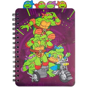 4 Tab Journal: Teenage Mutant Ninja Turtles - 160 Dot Pages, TMNT Spiral Notebook, Character Dividers, Writing-Notes-Dreams-Doodles, Kids 3+