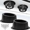 Dubbs Hardware 2PCS x 6.5 Speaker Pods, Angled Speaker Enclosure for 6.5 Inch Speakers for UTVs, RVs, Cars, Boats, Trunks, Trailers, Doors with Pre-Drilled Holes, Screws Included (Black)