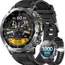 Military Smart Watches for Men, Smart Watch with 1000 mAh Battery/Answer/Dial Calls/Fitness Tracker/Flashlight/Heart Rate/Sleep Monitor/100+ Sports Mode, 1.7″ Waterproof Smartwatch for Android/iPhone