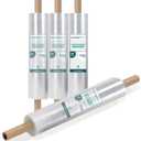 PackageZoom 20 inch x 1000 Feet Stretch Wrap with Handle, Clear Stretch Film, 4 Rolls