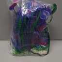 AQUANEAT Artificial Fish Tank Plants, Plastic Aquarium Accessories Large, 15.5 inch Purple Decorations, 2pcs