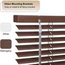SEEYE Cordless Mini Blinds Aluminum Venetian Blind Horizontal Window Shades, 1" Slat Size - Rooming Darkening Blinds Anti-UV & Waterproof for Home, Office, Easy to Install, 27" W x 64" H, Brown