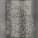 DriftAway Damask Curtains Valances for Windows Farmhouse Style Floral Medallion Patterned Samantha Kitchen Bedroom Livingroom Valance Short Curtain Single 52 Inch by 14 Inch Linen Gray