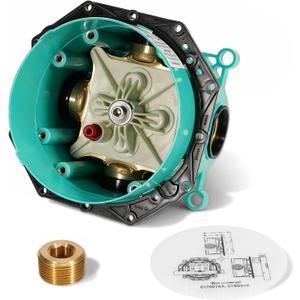 01850181 Universal 3/4" Shower Rough-In Valve Fit for All Hansgrohe Ibox Shower & Bath Tub Systems, Thermostatic & Pressure Balance Trim, Concealed Installation