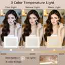 22"x17"Makeup Mirror with Lights LED Vanity Mirror 3Color Dimmable| White | Large Vanity Mirror with Lights, LED Lighted Makeup Mirror, Smart Touch Control, 360 Rotation, for Vanity Tabletop, Bedroom