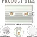 Poodle Golf Kitchen Towels, Poodle Gifts for Women, Golfer Gifts for Women, Sage Green Striped Golfing Dog Decoration Tea Towels Kitchen Hand Towels 16x24 Inch for Kitchen Bathroom Decor