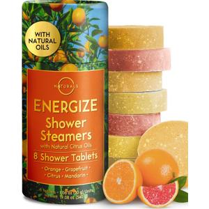 Shower Steamers Aromatherapy - Birthday Gifts for Women - Shower Bombs Aromatherapy, Spa Day Essentials, Relaxation Spa Gifts - Self Care Unique Gifts for Women and Men (Citrus 8 Count)