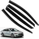 Rain Guards for Chevrolet (Chevy) Malibu 2016-2023, Tape-on Side Window Deflectors for Chevrolet Malibu, Window Visors for Chevrolet Cars, for Chevrolet Car Accessories, 4 pcs