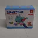 FREYBLI Baby Toys 6-12 Months - Soft Ocean Adventure Toy with Rattle, Crinkle Paper, Squeaker, Mirror - Baby Sensory Montessori Toys for 6 Month Old Developmental, 1 Year Old Boy Girl Gifts Toys (Blue)