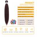Braiding Hair Pre Stretched for Women Hair Extensions Box Braids Soft Synthetic Knotless Yaki Texture Hot Water Setting Braid Chocolate (24inch 3Packs)