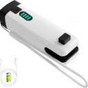 HSLGOVE 3-IN-1 Mini Bag Sealer, Rechargeable Bag Sealer Heat Seal with Cutter, Flash-light and Magnet Mini Bag Resealer Machine for Plastic Bags Snack Bags-Beigewhite