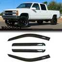 Original 4pcs Wind Deflectors, Outside Mount Rain Guards, Window Visors fit on 92-00 Chevy/GMC C/K 1500/2500/3500 Crew Cab Pickup 92-99 Suburban 95-99 Tahoe/Yukon 99-00 Escalade 94095