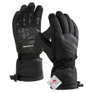 TRENDOUX Winter Gloves Ski Waterproof: 3M Thinsulate -40℉ Windproof Warm Men Women Insulated Glove with Touchscreen Anti-Slip, XL