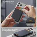 TWZKG for MagSafe Wallet, 5 Cards Holder with Stand, Magnetic Phone Wallet Stand for iPhone 17/16/15/14/13/12 Pro Max Air Plus Series, RFID Blocking Vegan Leather,Black