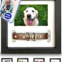 Dog Memorial Picture Frame with 5 Display Options- Dog Collar Memorial Frame Gift - Cat or Dog Pet Loss Gift for a Grieving Friend - Pet Remembrance Gift and Sympathy Photo Keepsake | 9 x 9 x 1.8 inch