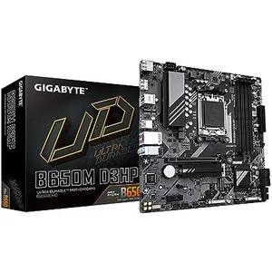 GIGABYTE B650M D3HP (AM5/ LGA 1718/ AMD/ B650/ Micro ATX/DDR5/ 2X PCIe 4.0 M.2/ PCIe 4.0/ USB 3.2 Gen2 Type-C/ 2.5GbE LAN/Motherboard)