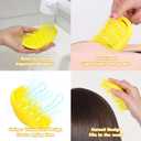3 x Scalp Massager and Shampoo Shower Brush, Detangling Hair Brush, Scalp Care Hair Brush Wet & Dry detangler for Men and Womenfor Straight/Curly/Thick/Long/Wavy/Damaged Hair, Yellow