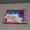 WESOROL Case for iPad 9th/8th/7th Generation 10.2 Inch iPad 9th Generation Case with Screen Protector Rotating Stand Pencil Holder Heavy Duty Shockproof Cover for 9th Gen iPad Case,Colorful Pink