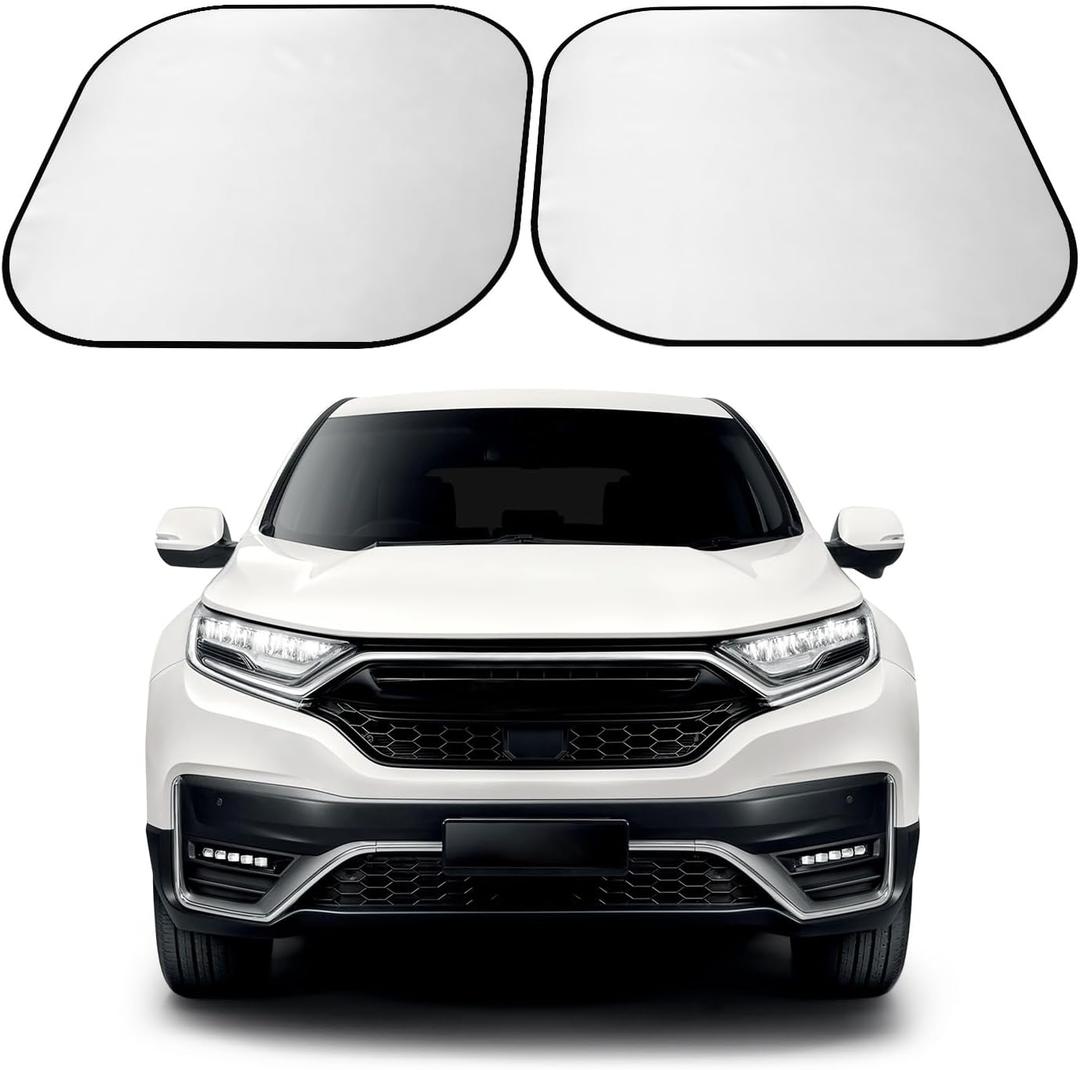 ARANA Car Windshield Sun Shade 2 Piece240T Thickened Front Window Sunshades Blocking 99% UV & Heat2025 Upgrade Sun Visor Keeps Car CoolUniversal Fit for Sedan, SUV, Truck, Medium 31"x28"