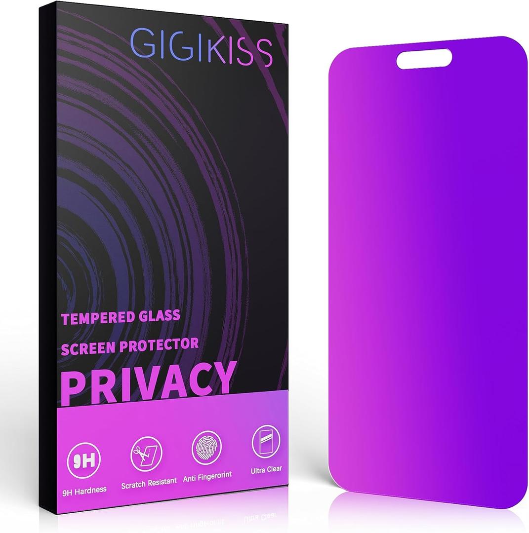 Compatible for iPhone 15 Pro Max Privacy Screen Protector 6.7 Inch, Purple Gradient Anti Spy Anti Blue Light HD Screen Protector Tempered Glass Easy Installation Compatible for iPhone 15 Pro Max Privacy Screen Protector 6.7 Inch, Purple Gradient Anti Spy Anti Blue Light HD Screen Protector Tempered Glass Easy Installation