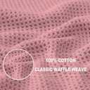 Homaxy 100% Cotton Waffle Weave Kitchen Dish Towels, Ultra Soft Absorbent Quick Drying Cleaning Towel, 13 x 28 Inches, 4-Pack, Dried Rose