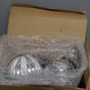 Tigeen 4 Pcs 6'' Large Silver Christmas Ball Ornaments Extra Large Christmas Hanging Ornaments 150mm Glitter Winter Vintage Mercury Balls for Xmas Tree Party Decoration(Classic Style)