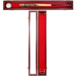 Baseball Bat Case for Display Wall Mounted Vertical(Cherry)