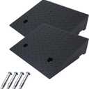 2 Pack 5'' Rise Threshold Ramps, Heavy Duty,11000 LBS Capacity,Garage Ramp,Car Slope Ramp for Loading Dock Bike Vehicle Warehouse Sidewalk Wheelchair (5" H)