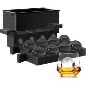 Clear Ice Ball Maker for Whiskey: FDDBI Circle Ice Cube Tray Make 2Inch Ice Sphere - Clear Ice Cube Maker for Old Fashioned Bourbon Whisky