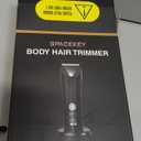 Spacekey Electric Body Hair Trimmer - IPX7 Waterproof Ball Trimmer for Men with LED Light, Wet/Dry Groomer, USB-C Rechargeable, Travel Bag Included - Men's Pubic, Groin and Body Shave