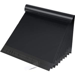 Fuxury 10x13 100 Pcs Black Poly Mailers Shipping Envelopes, Self-Sealing Envelopes, Boutique Custom Bags, Enhanced Durability Multipurpose Envelope, Keep Items Safe & Protected