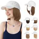 Hairro Wig Hat For Women Baseball Cap With Hair Extensions Synthetic Fake Hair 6" 150g #10