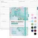Undated Weekly Planner for 2026, Forvencer Simplified Weekly & Monthly Calendar Planner, Cute Daily Organizer Notebook, Agenda Journal to Track Goals & Tasks, Start Anytime, A5 Size, Teal Marble