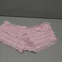 SHARICCA Womens Sexy Mesh Ruffle Panties Booty Boy Shorts Underwear (Pink, M)