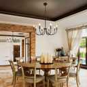8-Light Black Chandeliers for Dining Room, Dining Room Light Fixtures, Farmhouse Candle Chandeliers for Kitchen, Living Room, Foyer, Entryway, Staircase