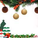12 Pcs Velvet Christmas Ornaments Set - Coffee Brown Large Shatterproof Christmas Tree Decorations, 3.15 Inch Multicolor Velvet Balls for Xmas Tree, Home, and Party Decor