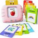 Lapare Audible Educational Toy with Music for Toddlers Age 1 2 3 4 5, 252 Sight Words Flash Cards Kindergarten Toy for Girls to Learn Alphabet Number Color Shapes and More (Pink)