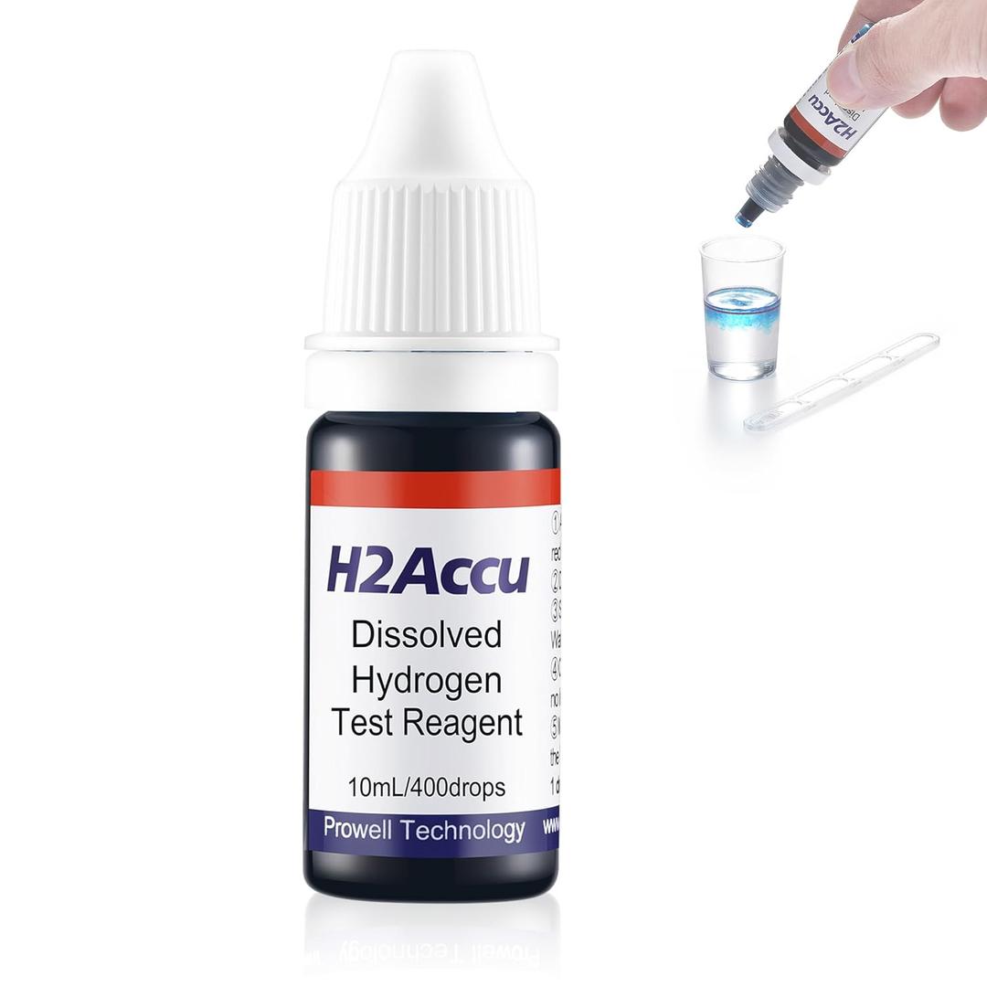 Dissolved Hydrogen Test Reagent | Measuring Molecular Hydrogen Concentration in Water | Blue Drops for Hydrogen Water Generator Bottle Hydrogen Machine | H2Accu