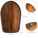 Acacia Wood Mixer Slider Mat for Kitchen Aid 4.5-5 Qt Tilt-Head Stand Mixer Kitchen Appliance Slider Tray Countertop Storage Attachments