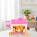 Little Live Pets Hamster Mini Interactive Toy Set, Hutch Animal Playset with 3 Surprise Babies, 20+ Sounds, Hamster Must-Haves for Ages 3+