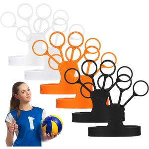 Haull 6 Pieces Basketball Shooting Aid Flickglove Basketball Training Equipment Trainer for Improving Shot and Power Stretchy Silicone Glove for Ball Sports