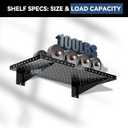 Garage Wall Shelving 2-Pack, 24"x12" Wall Mounted Shelves, Black | Heavy Duty, Metal Garage Shelving Wall Mounted, for Garage & Workshop Storage, Total 200 lbs Load Capacity